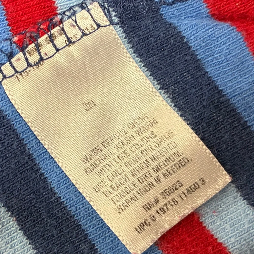 Carter's Baby Boy 3 Months Footed Pajamas Blue Red Striped Whale Little Squirt